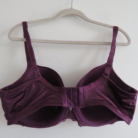TORRID CURVE Perfect T-Shirt Bra in Microfiber Purple Shine Satin - Size 38DDD - Picture 8 of 13